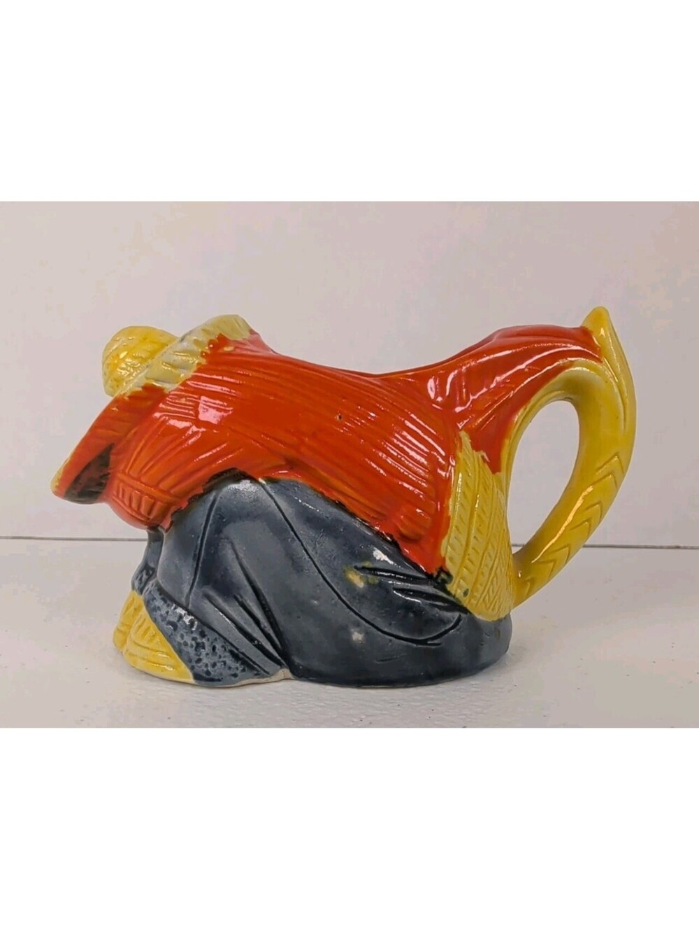 Vintage Art Deco Made in Japan Porcelain Figural Creamer Pitcher Siesta Man Jug